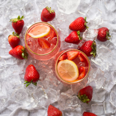 Sparkling Strawberry Rosé Sangria